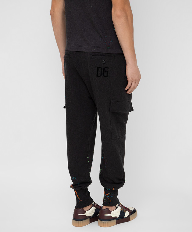 Dolce&Gabbana Темно-серые спортивные брюки GW7WATFU7DU изображение 4