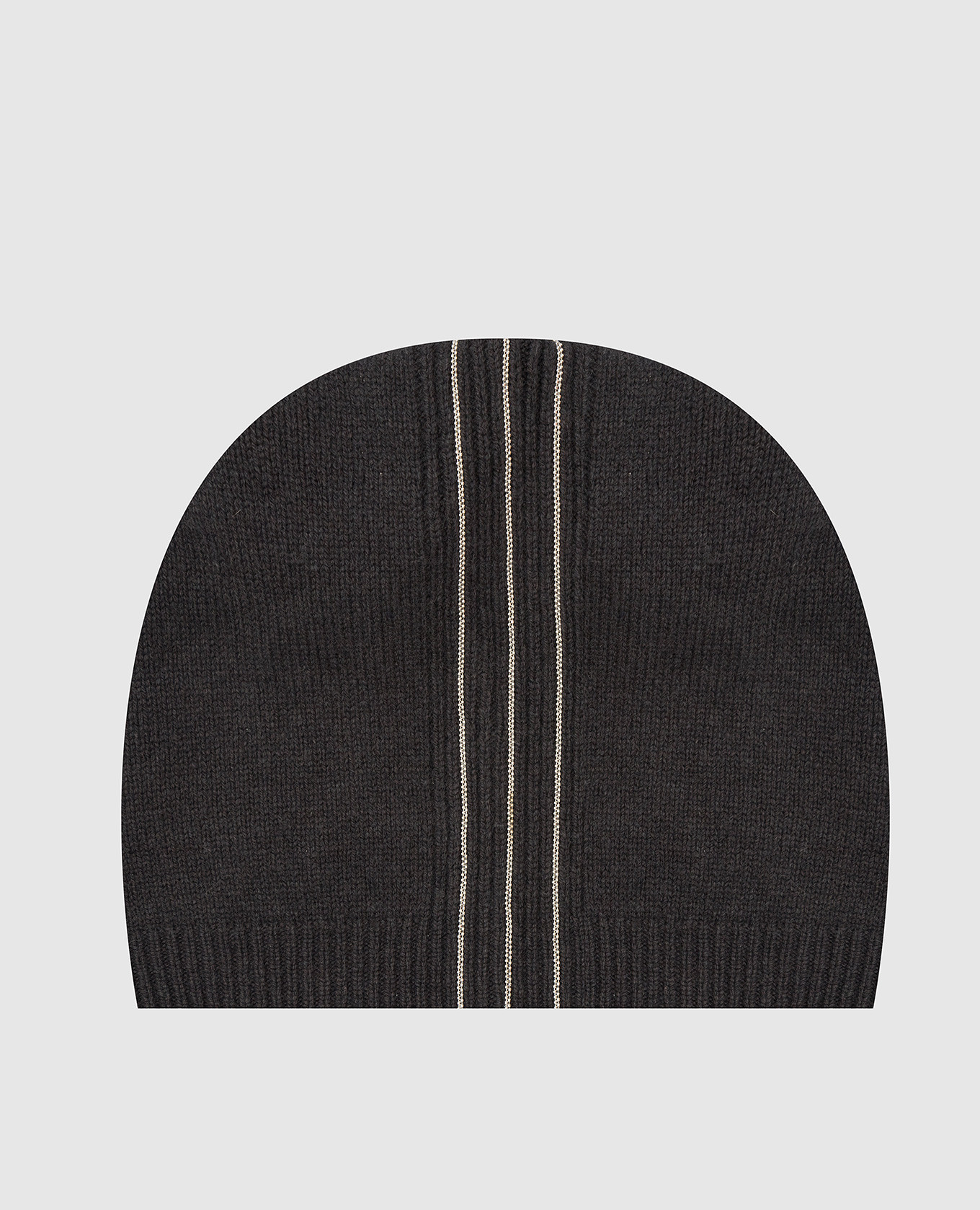 

Темно-серая шапка из шерсти, шелка и кашемира с цепочками Peserico, Тёмно-серый, Шапки