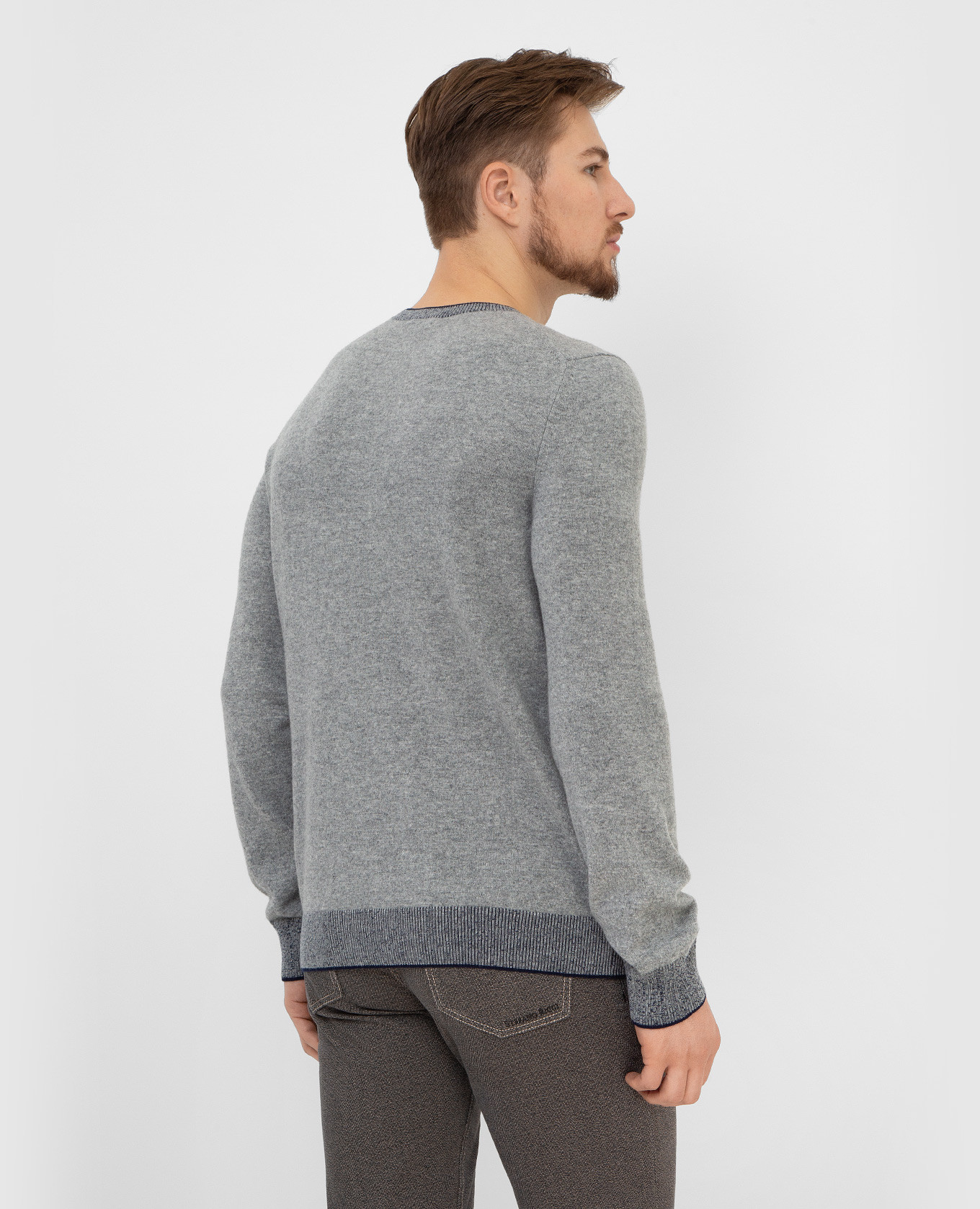 Peserico Светло-серый свитер из шерсти и кашемира R59017F129128A изображение 4