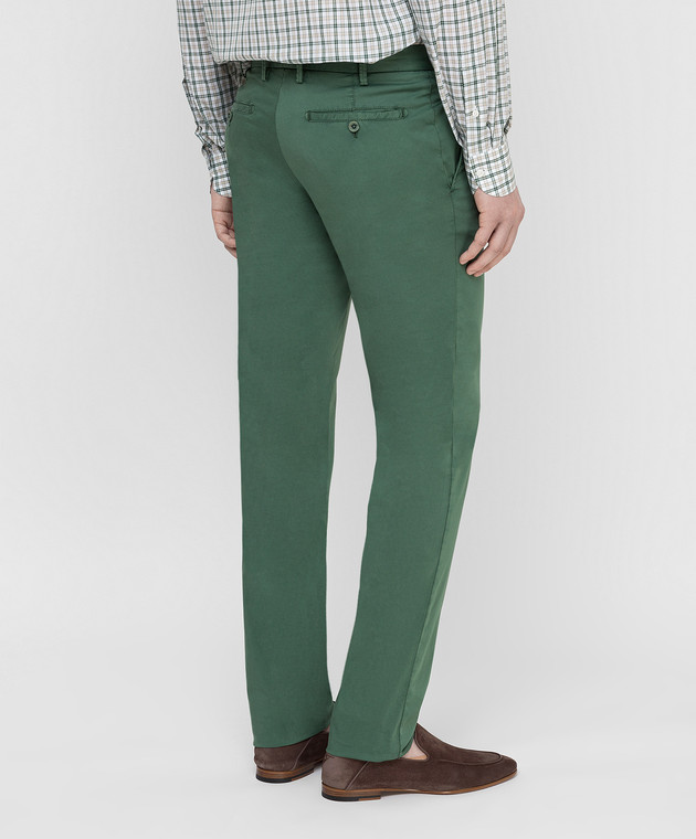 ISAIA Зеленые брюки PNTS72X0016 изображение 4