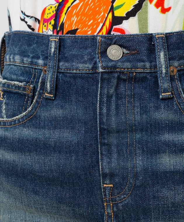 Ralph Lauren Синяя джинсовая юбка V60IH924 изображение 5