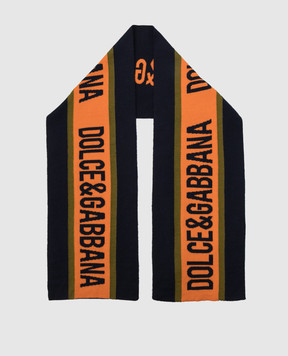 Dolce&Gabbana Дитячий шарф із вовни з візерунком логотипу LBKA46JAVWG1
