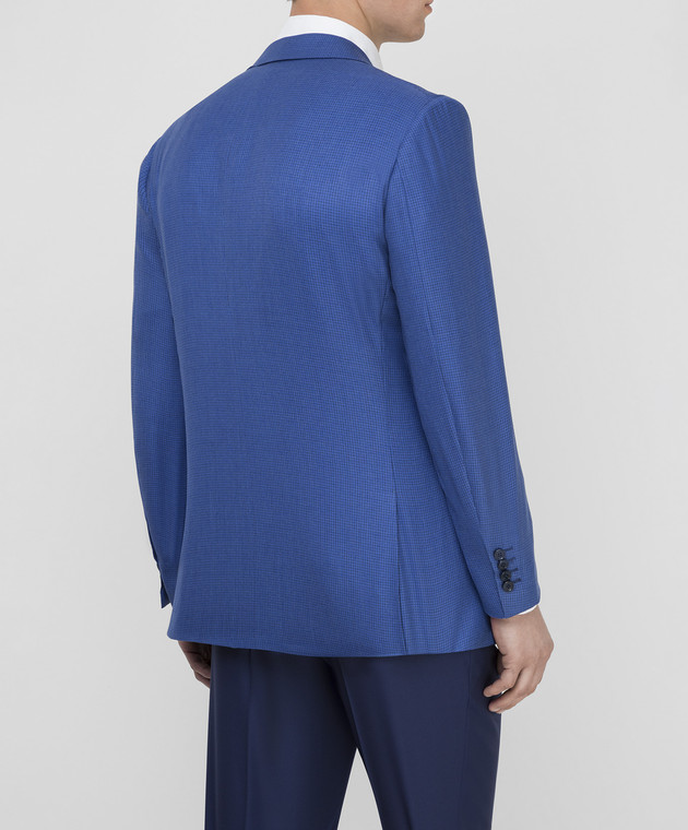 Stefano Ricci - Blue jacket in wool, cashmere and silk M1RF432005HC5086 ...