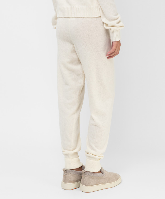 Babe Pay Pls White wool and cashmere joggers DFB034 image 4