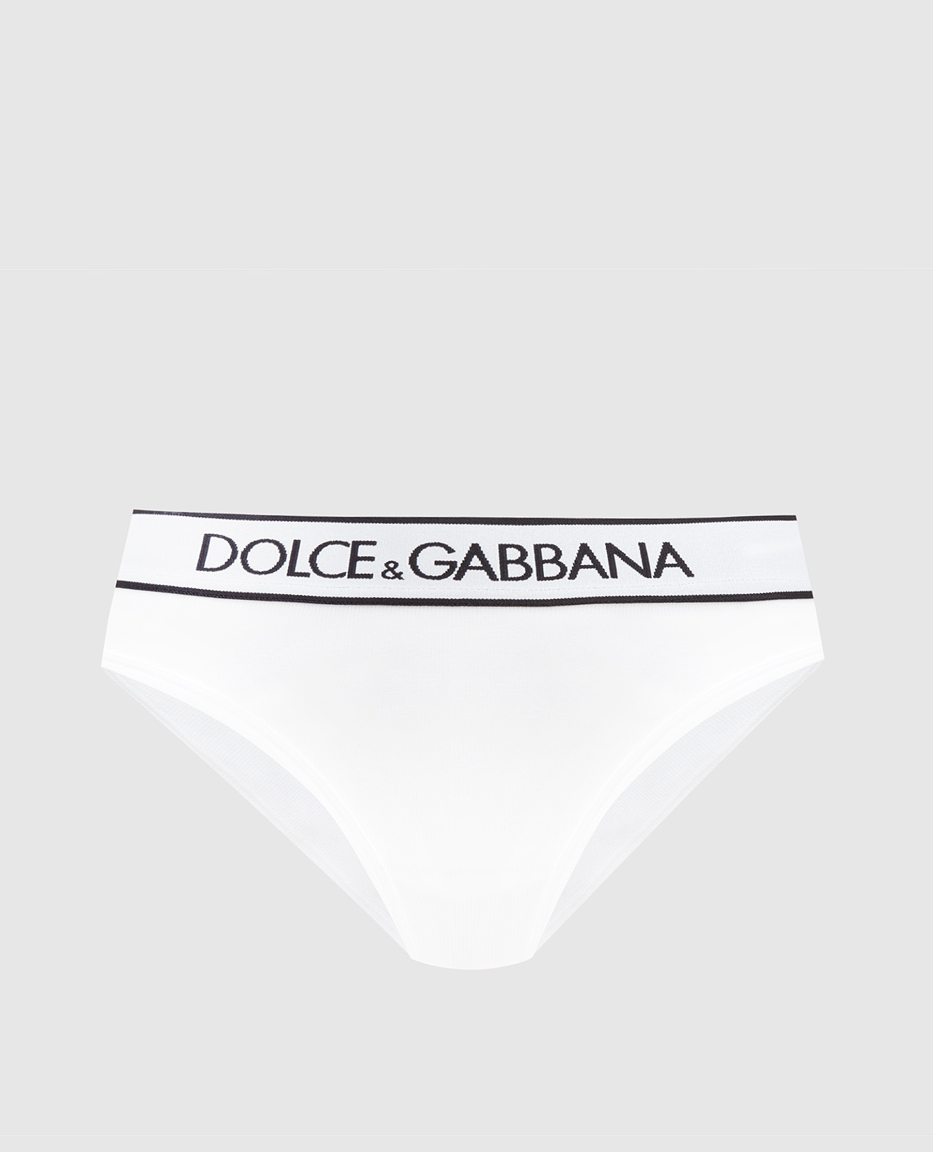 

Белые трусики-бразилиана с узором логотипа Dolce&Gabbana, Белый, Трусики