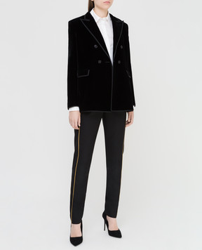 Saint Laurent Черные брюки из шерсти 558550
