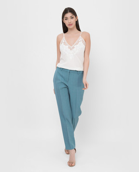 Ermanno Scervino Темно-бирюзовые брюки D406P300LQN