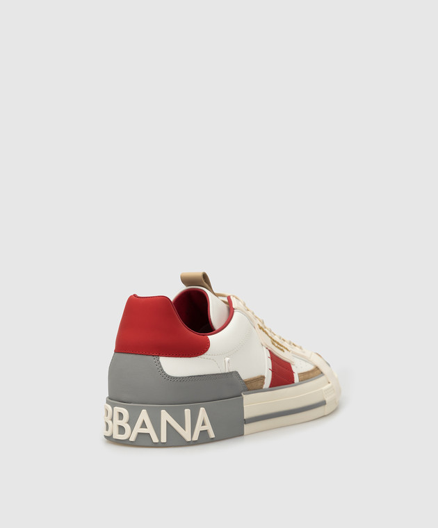 Dolce&Gabbana Кожаные кроссовки Custom 2 Zero с контрастными вставками CS1863AO754 изображение 4