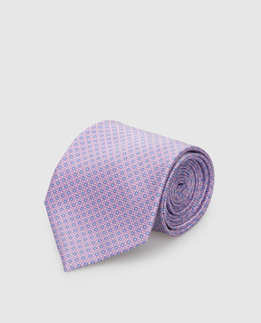 Stefano Ricci Фіолетова краватка у візерунок CH31031