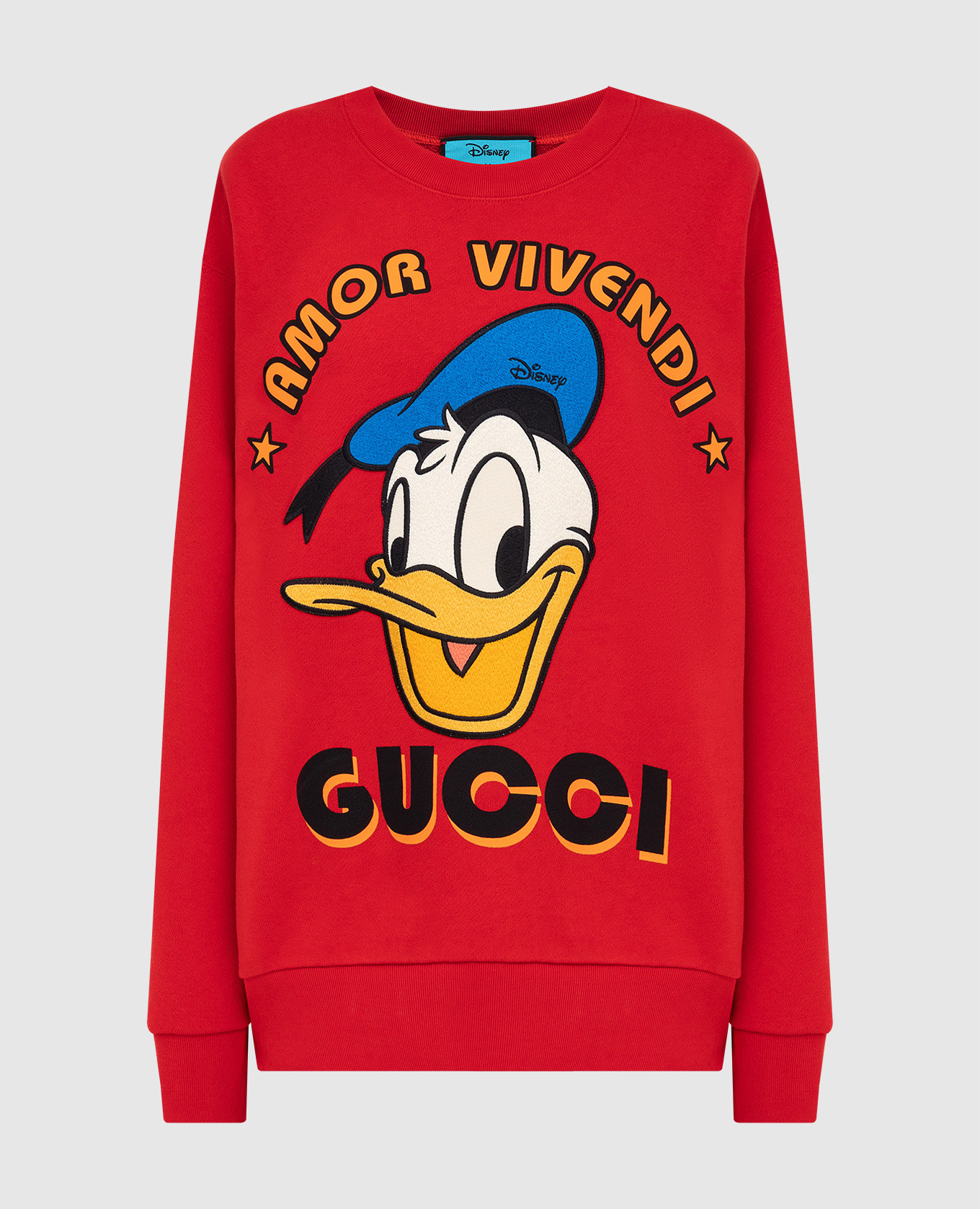 

Свитшот с нашивкой персонажа из Disney Gucci, Красный, Худи и свитшоты