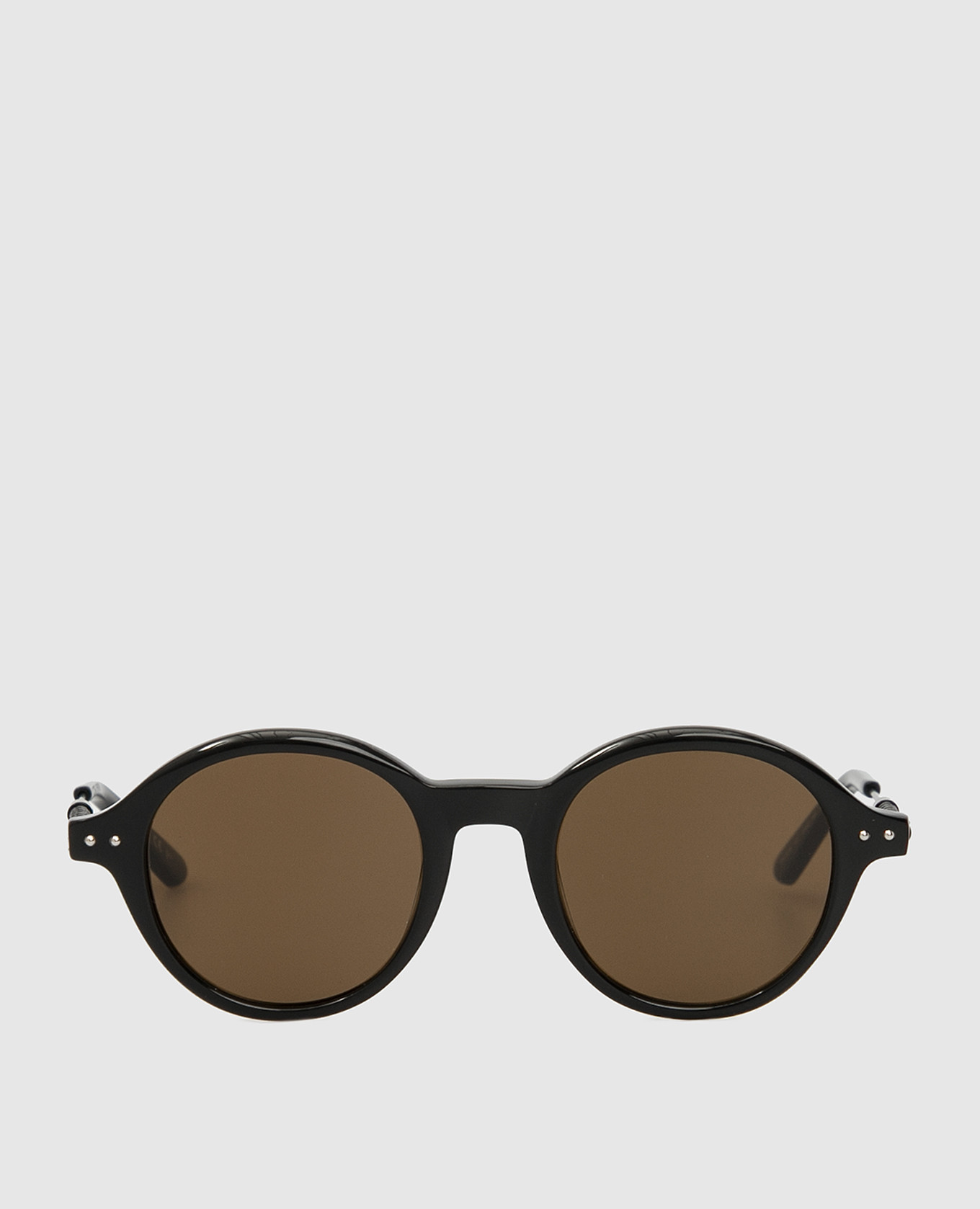 Черные солнцезащитные очки в круглой оправе Bottega Veneta