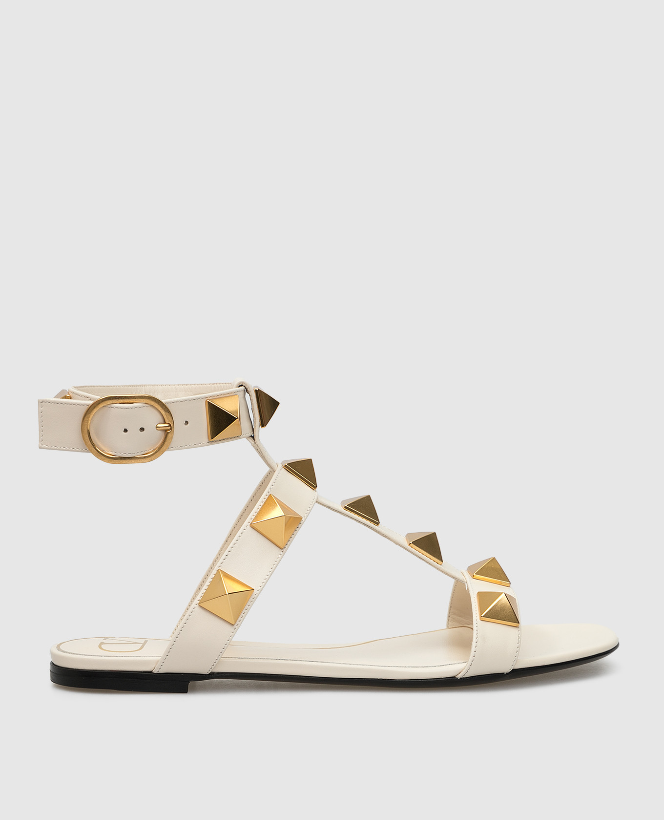 

Кожаные сандалии "Roman Stud" Valentino, Светло-бежевый, Сандалии
