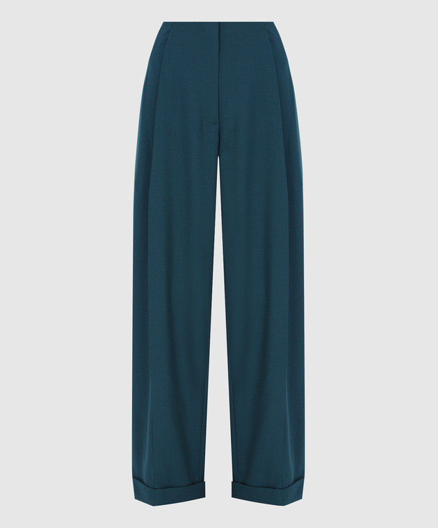 Roksanda Бирюзовые брюки из шерсти Azurea AW21P2361