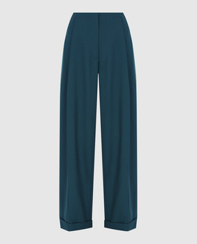 Roksanda Бірюзові брюки з вовни Azurea AW21P2361