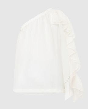 Brunello Cucinelli Белая блуза из шелка MF940DL409