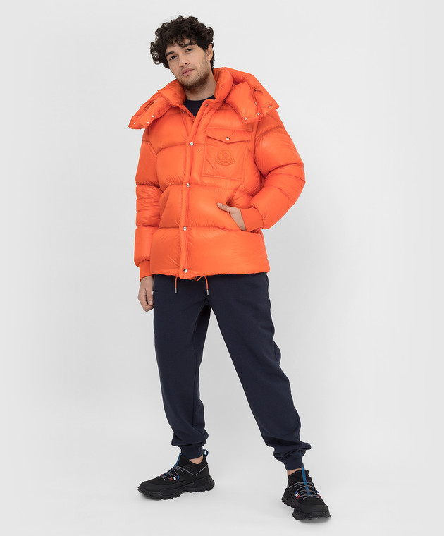 Moncler Оранжевая пуховая куртка Lamentin 1A00161539WF изображение 2