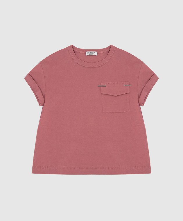 Brunello Cucinelli Детская розовая футболка B0A45T200B