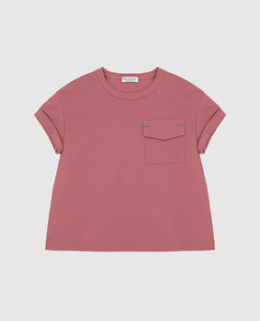Brunello Cucinelli Дитяча рожева футболка B0A45T200B