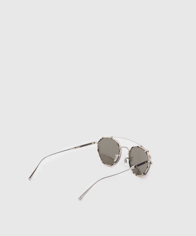 Brunello Cucinelli Серебристые солнцезащитные очки Artemio MOCART007 изображение 5