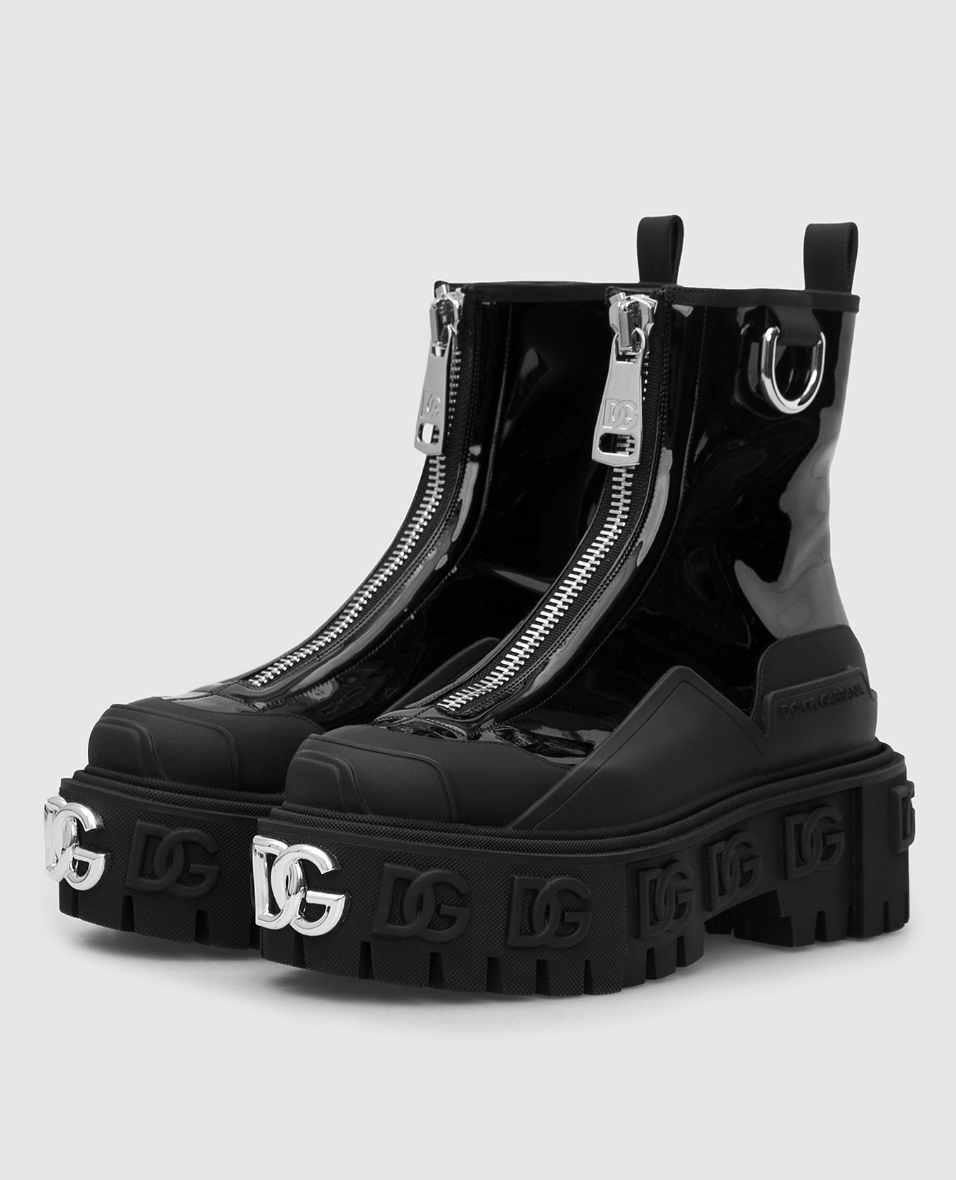 Dolce&Gabbana Кожаные ботинки Hi-Trekking с эмблемой DG CT0843AQ496 изображение 3