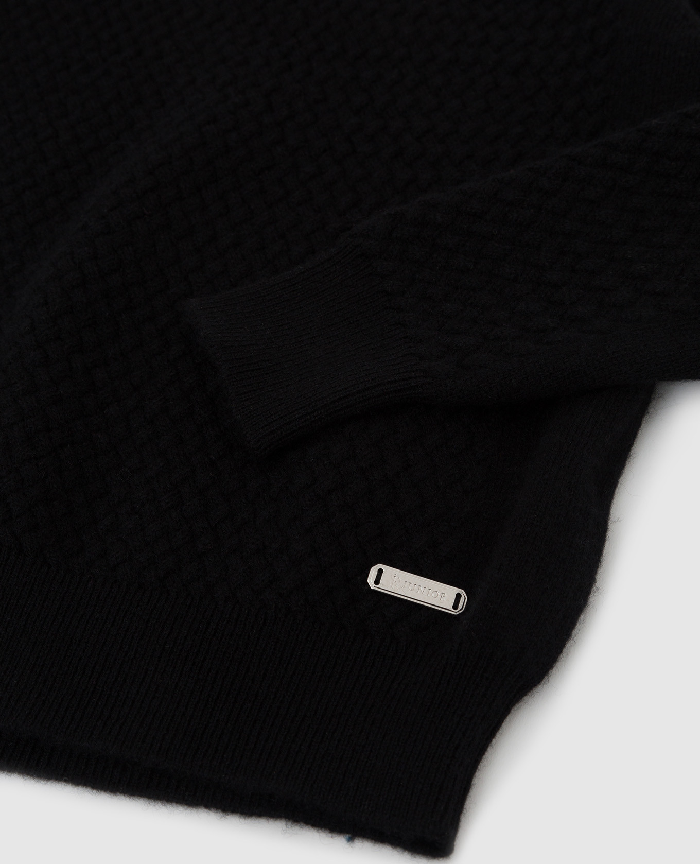 Stefano Ricci Детский черный свитер из кашемира в узор KY07014D01Y17409 изображение 3