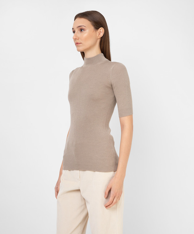 ANNECLAIRE Beige wool and silk jumper A8027076 image 3