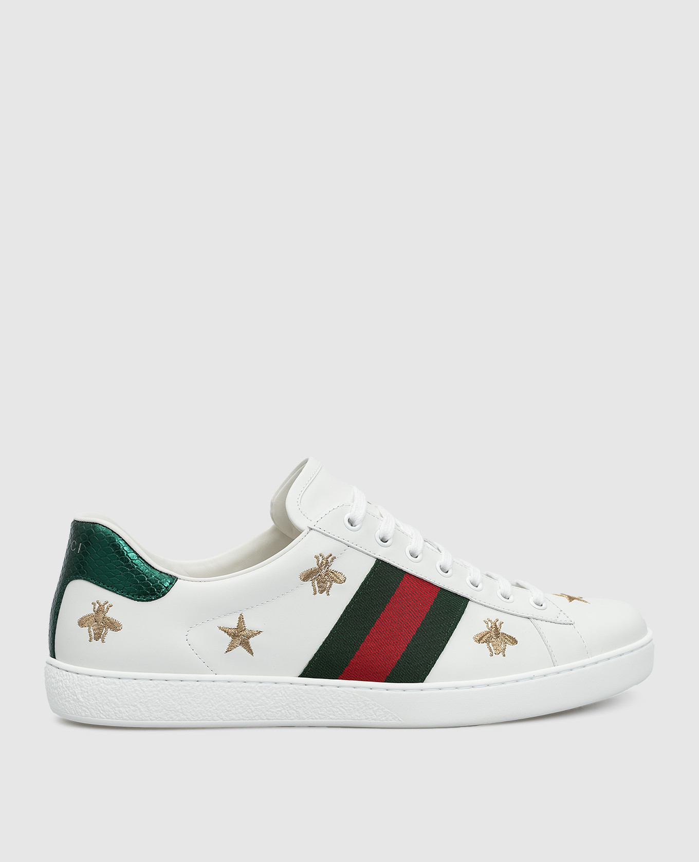 

Белые кожаные сникеры Gucci, Белый, Кроссовки