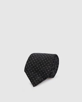 ISAIA Темно-сіра краватка з шовку і вовни CRV007CV52B