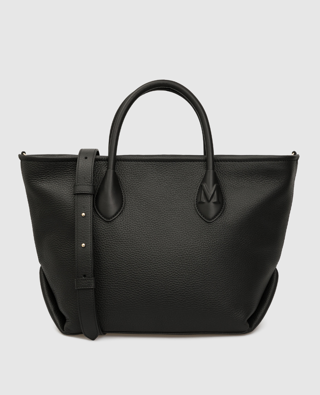 

Черная кожаная сумка-тоут Miranda Max Mara, Черный, Сумки