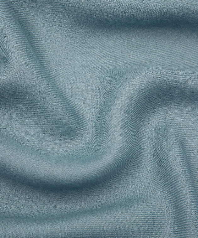Loro Piana Голубой шарф из кашемира и шелка FAI0704 изображение 3