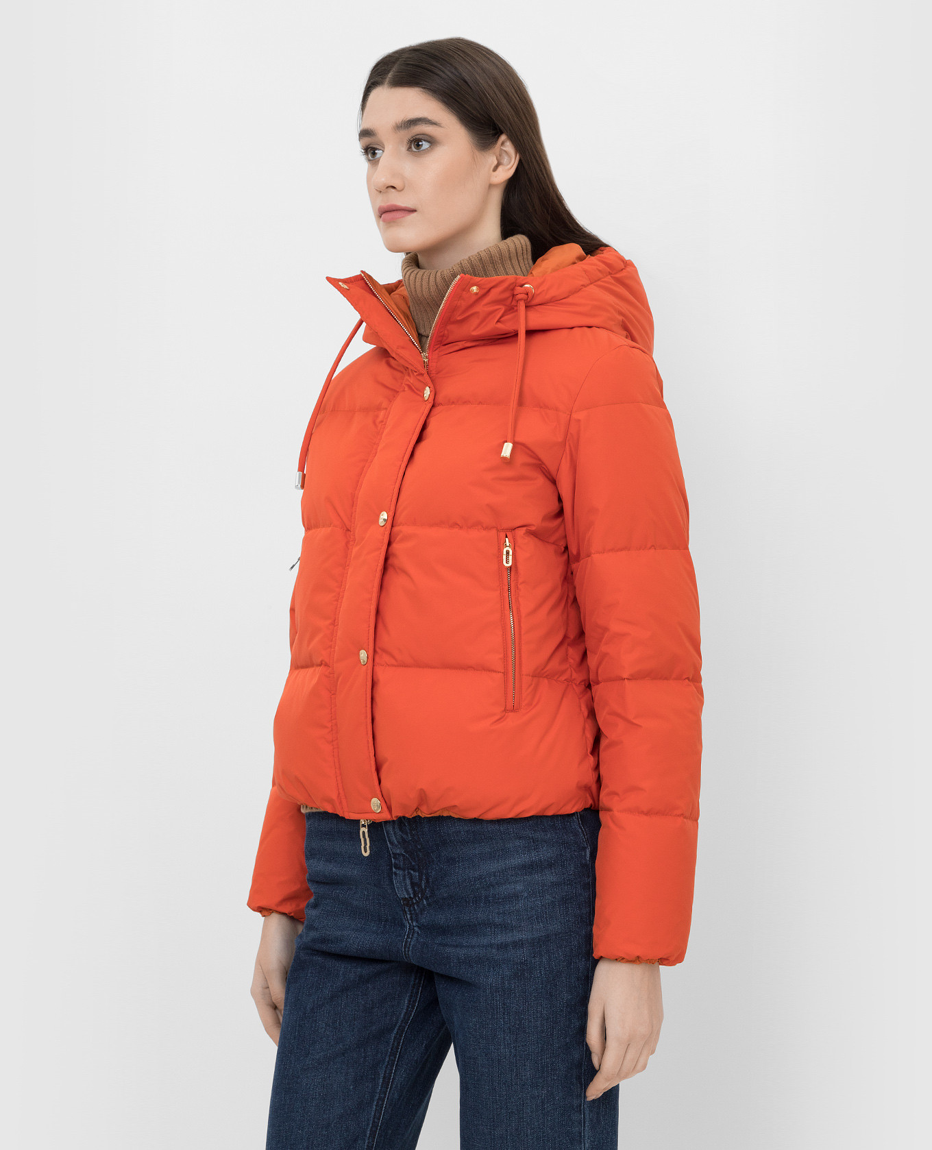 Stilnology Оранжевая пуховая куртка 45T503SPRINT изображение 3
