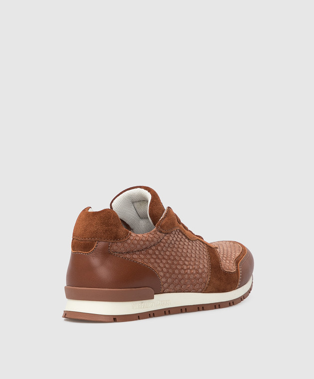 Stefano Ricci Kids sneakers in python leather with logo UYR01G803VHSDPT image 3