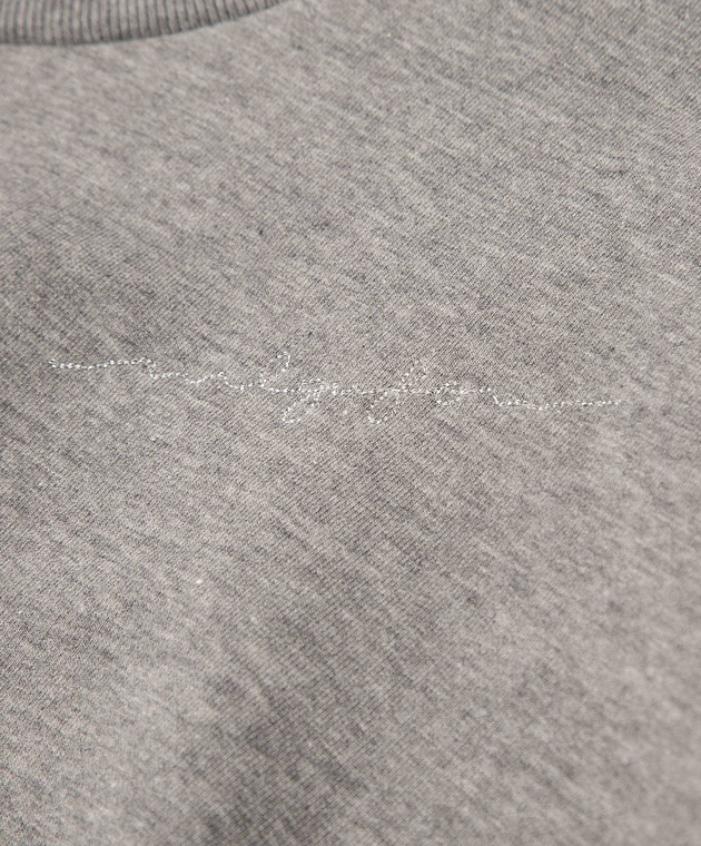 Il Gufo Детский серый свитшот A21MF218M010068 изображение 3