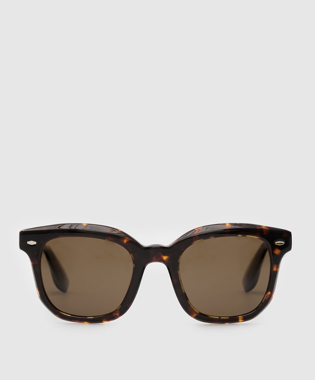 Brunello Cucinelli Темно-коричневые солнцезащитные очки Filu с узором MOCFIL006