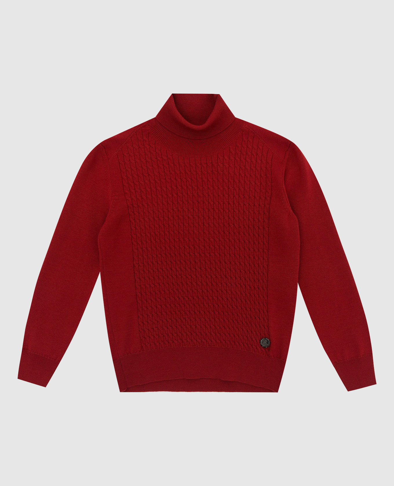 Детский светло-бордовый свитер из шерсти в узор