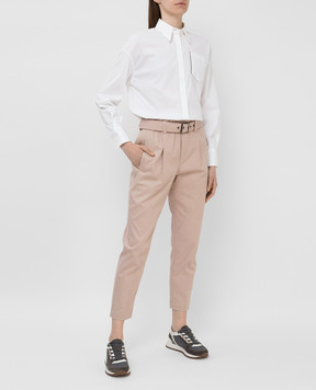 Brunello Cucinelli Розовые брюки MP130P7375