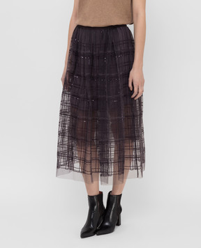 Brunello Cucinelli Фіолетова спідниця MA960G2709