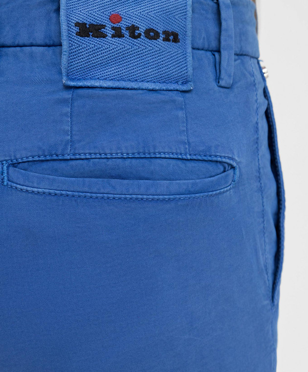Kiton Синие брюки UFPP79J07S49 изображение 5