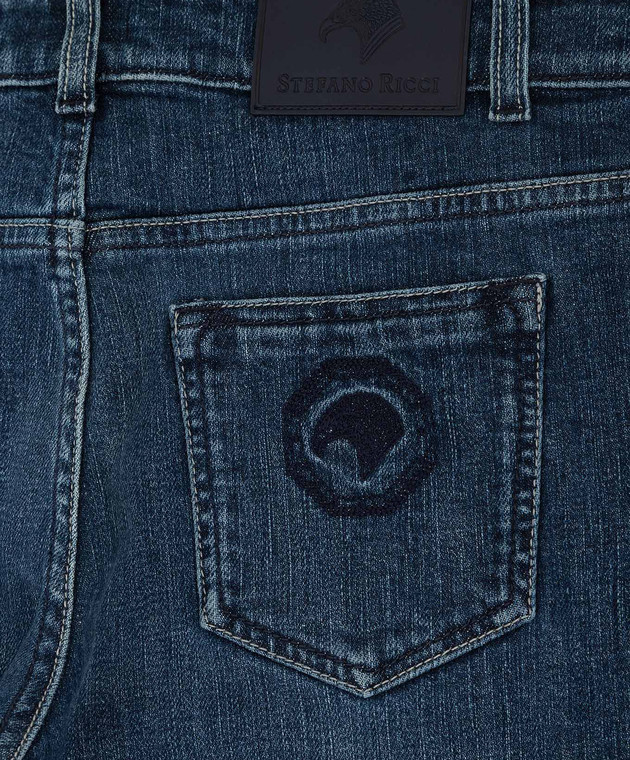 Stefano Ricci Дитячі джинси з ефектом потертості YFT7404040K16B зображення 3