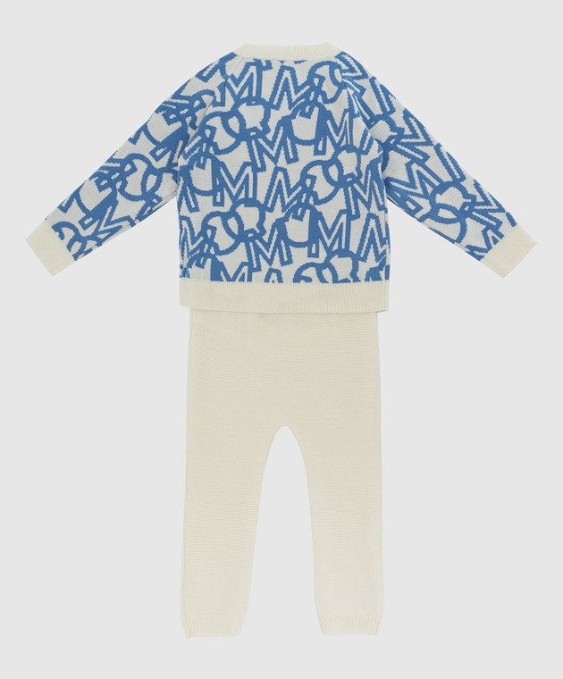 Moncler ENFANT Дитячий костюм з вовни в візерунок логотипу 9N70400M1131 зображення 2