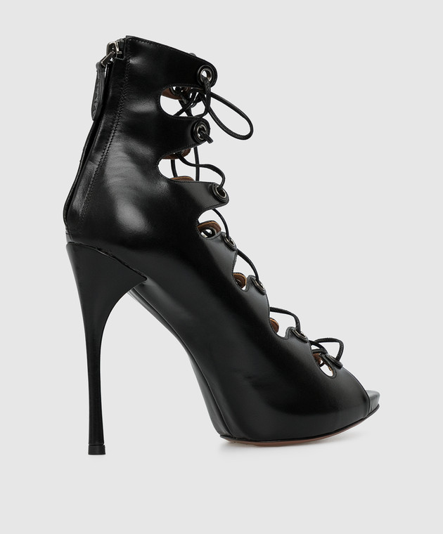Azzedine Alaia Black Leather Ankle Boots 6S3K735CG19 image 4