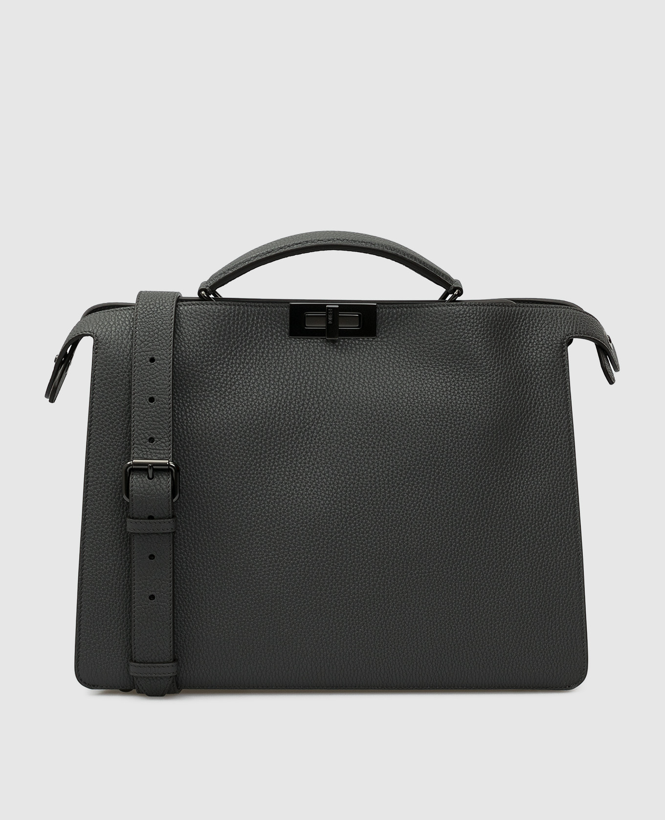 

Кожаная сумка Peekaboo ISeeU Fendi, Серый, Сумки