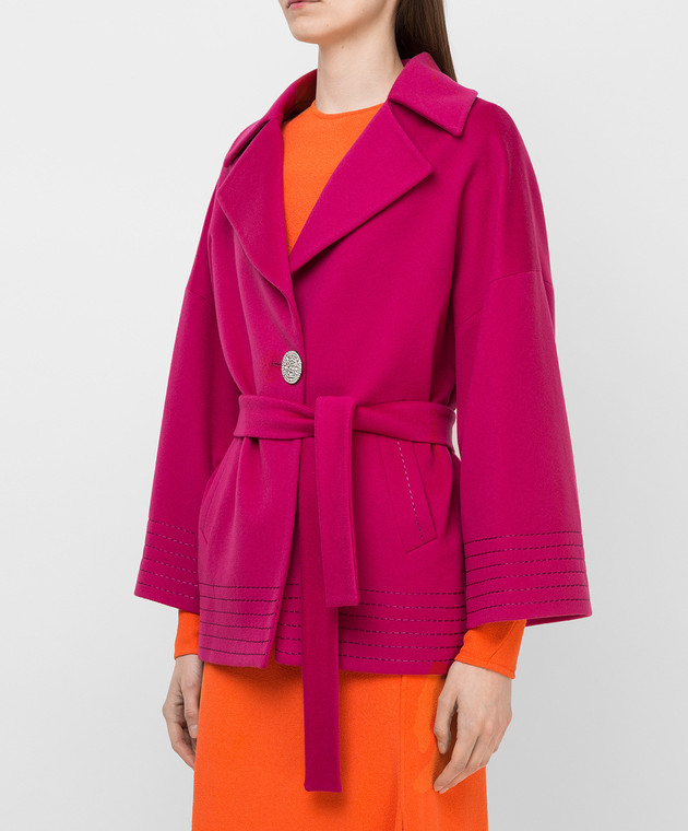 Heresis Рожеве пальто з вовни K5270 зображення 3