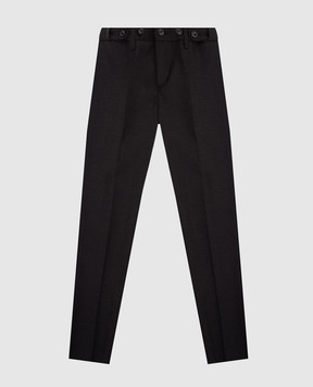 Stefano Ricci Дитячі темно-сірі штани з вовни Y1T0900000W0017C