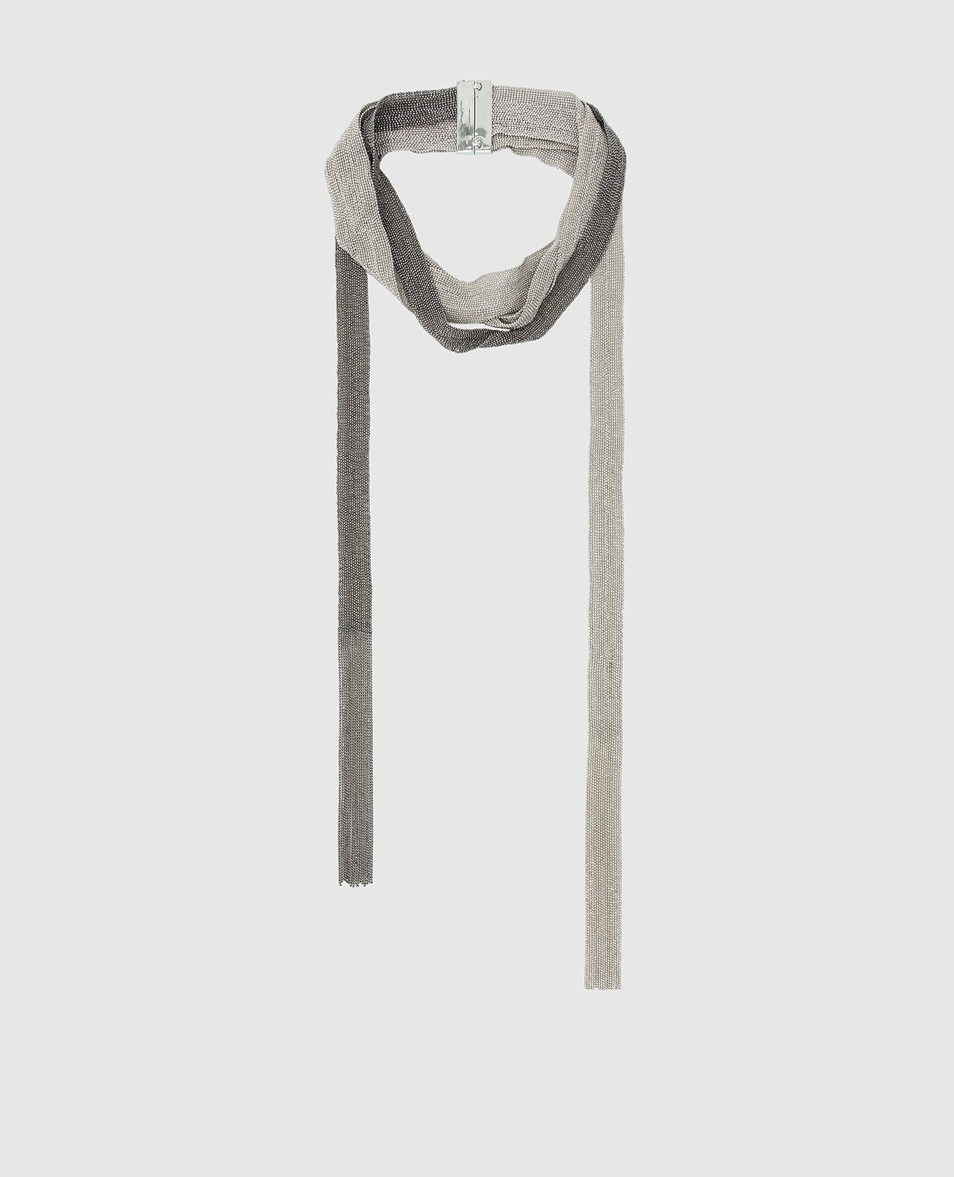 Fabiana Filippi metallic fringed necklace - Grey