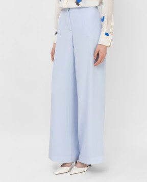 NINA RICCI Блакитні шовкові палаццо 21ECPA002SE0801