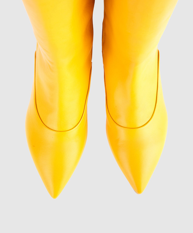 Laurence Dacade Желтые кожаные сапоги SANDRINE изображение 4