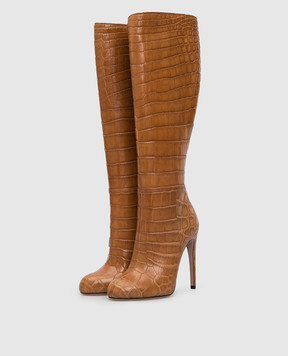 Gucci Бежевые кожаные сапоги 323557E7100