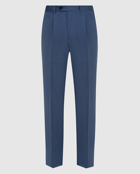 Enrico Mandelli Синие брюки из шерсти GPINCE4531