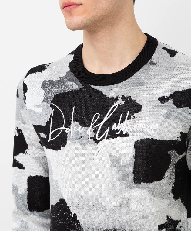 Dolce&Gabbana Серый свитшот из шелка GXD72ZJASOF изображение 5